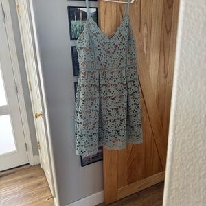 City Chic Green Lace Sleeveless Dress XL/22